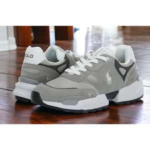 Polo Ralph Lauren RRL Gray Jogger Suede Mesh Shoes Mens 11 New Fast Ship